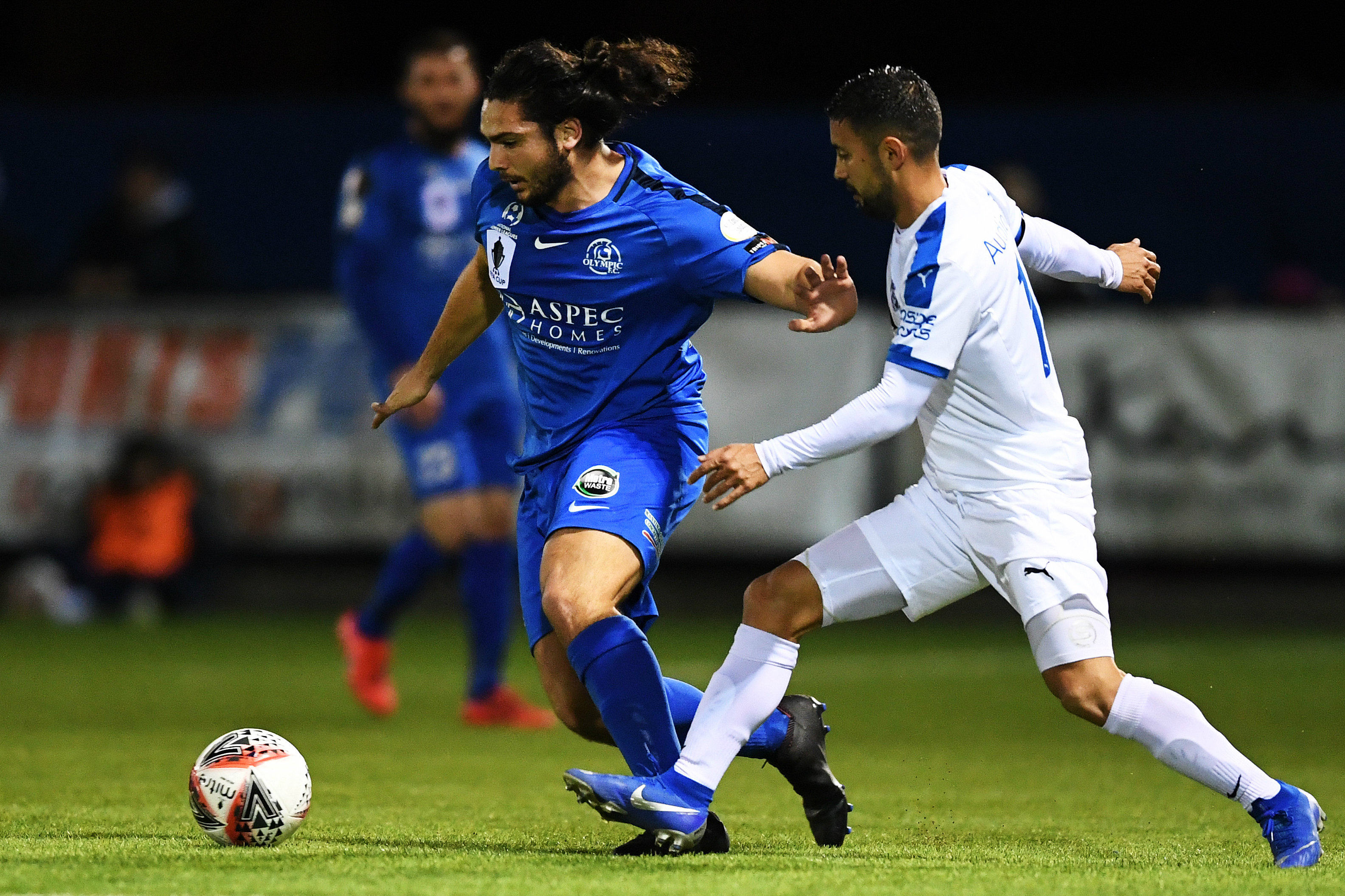 Adelaide Olympic's Christos Pounendis in action in the FFA Cup